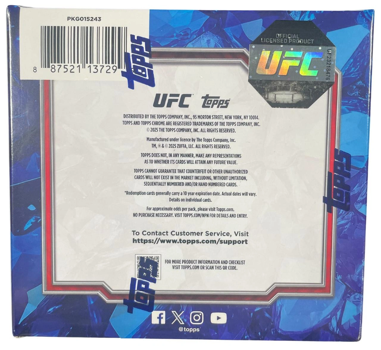 2025 Topps Chrome UFC Sapphire Edition Box - Image 3